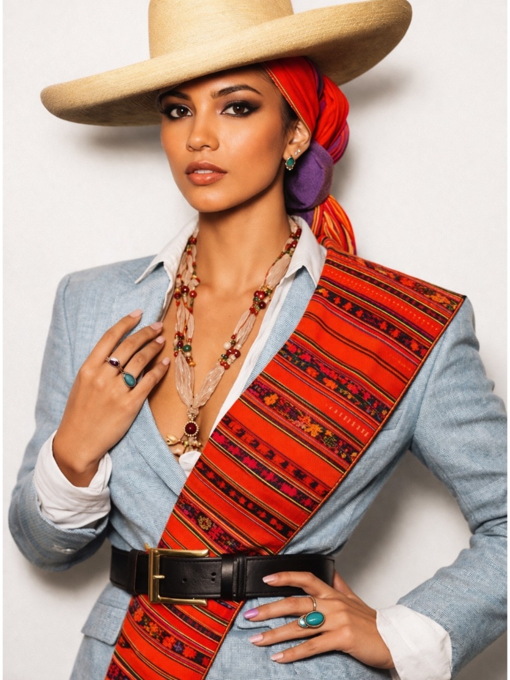 Authentic Peruvian Textile – Vibrant Vintage Design